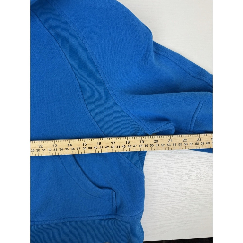 Lululemon Women's Scuba Oversized Half Zip Cropped Hoodie size XS/S Blue Aqua - Picture 9 of 10